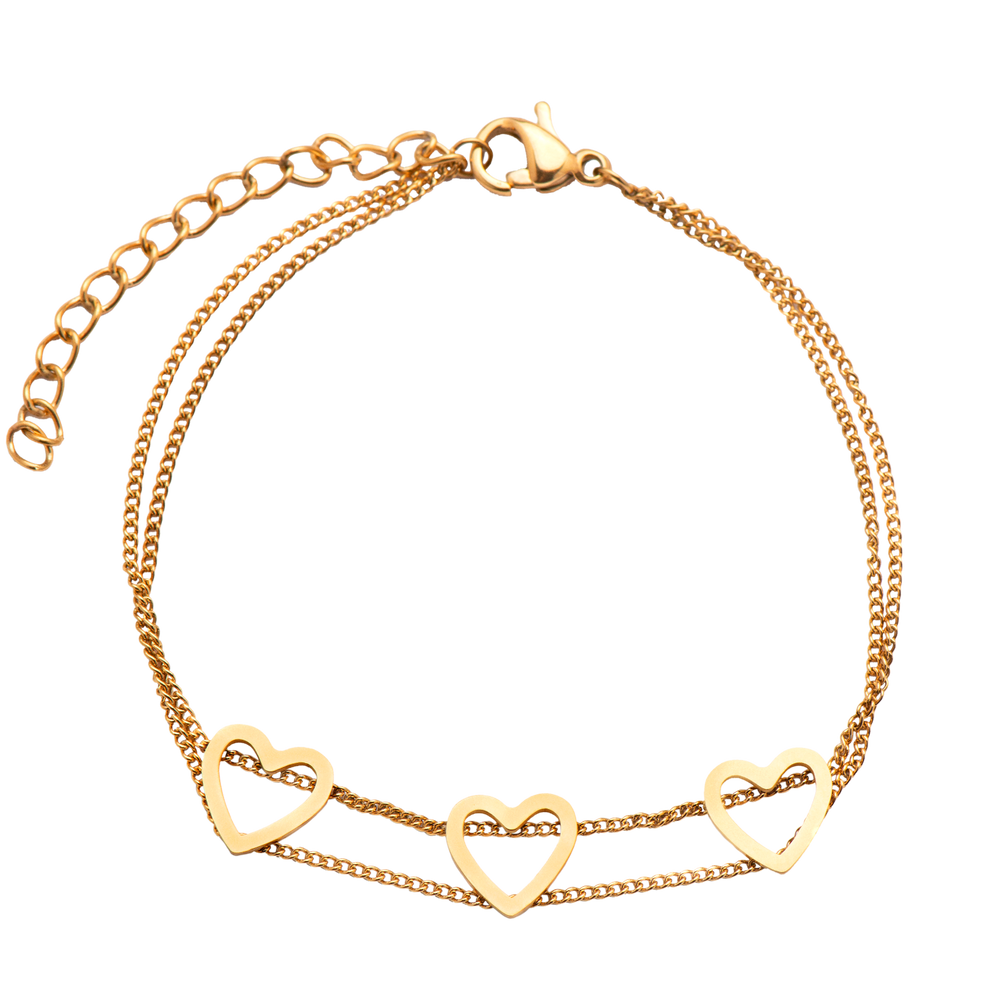 Pulsera Corazones Tami - Oro