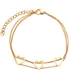 Pulsera Corazones Tami - Oro