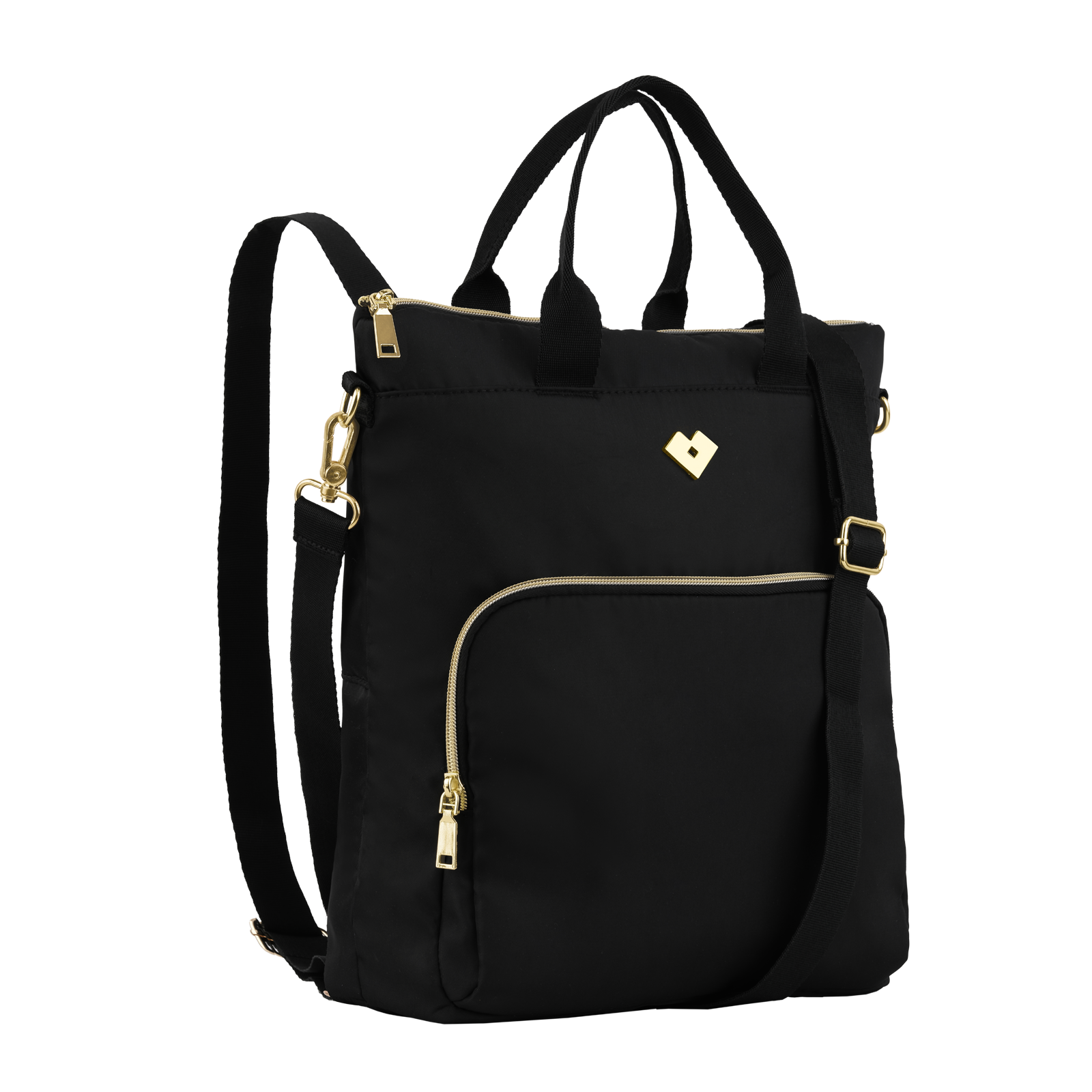 Bolsa Mochila Convertible Amaya Negro – LuckyLy - Main Image