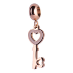 Charm de Llave Corazón Fiona - Oro Rosa