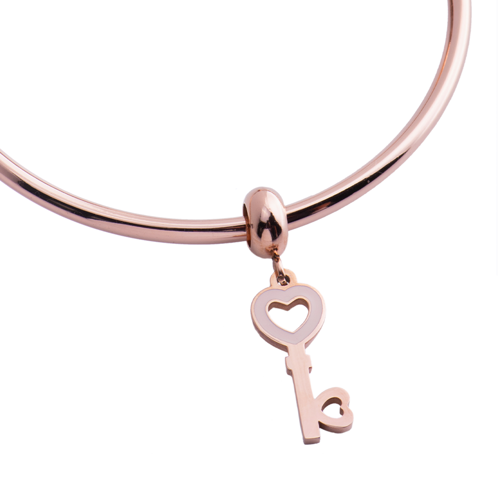 Charm de Llave Corazón Fiona - Oro Rosa