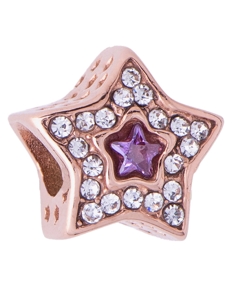 Charm de Estrella Twinkle - Oro Rosa