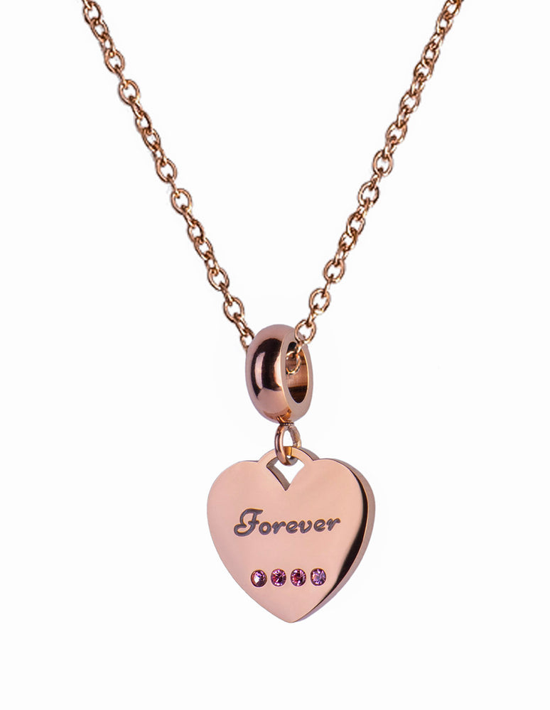 Charm Corazón Forever - Oro Rosa