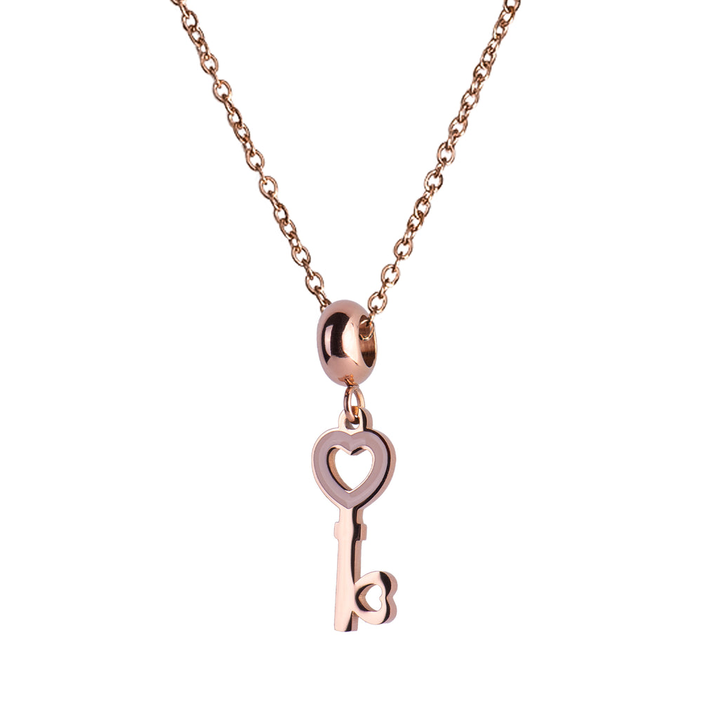 Charm de Llave Corazón Fiona - Oro Rosa