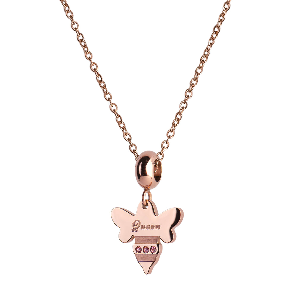 Charm de Abeja Queen Bee - Oro Rosa