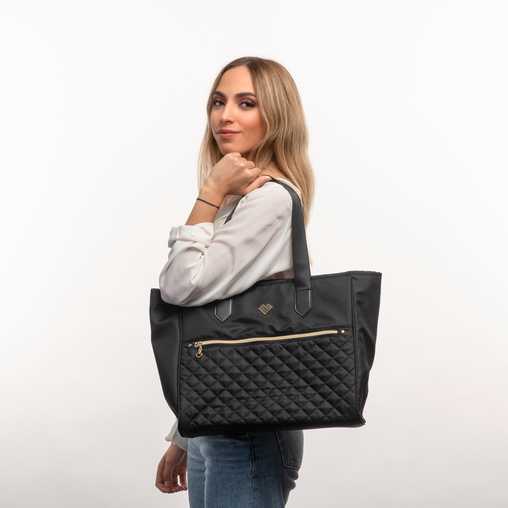 Pañalera para Bebé tipo Bolsa Tote Astrid - Negro