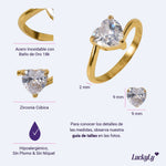 Anillo de Corazón Aida - Oro 9