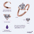 Anillo de Corazón Aida - Oro Rosa 9