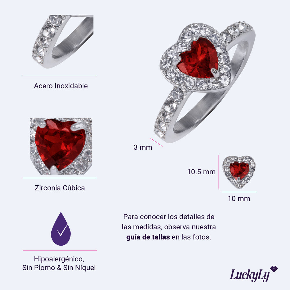 Anillo de Compromiso Amira - Rojo 6