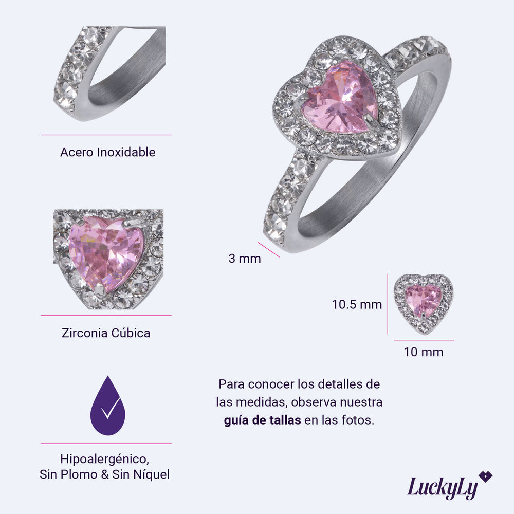 Anillo de Compromiso Amira - Rosa 8