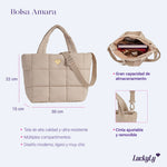 Bolsa Acolchada Amara - Beige
