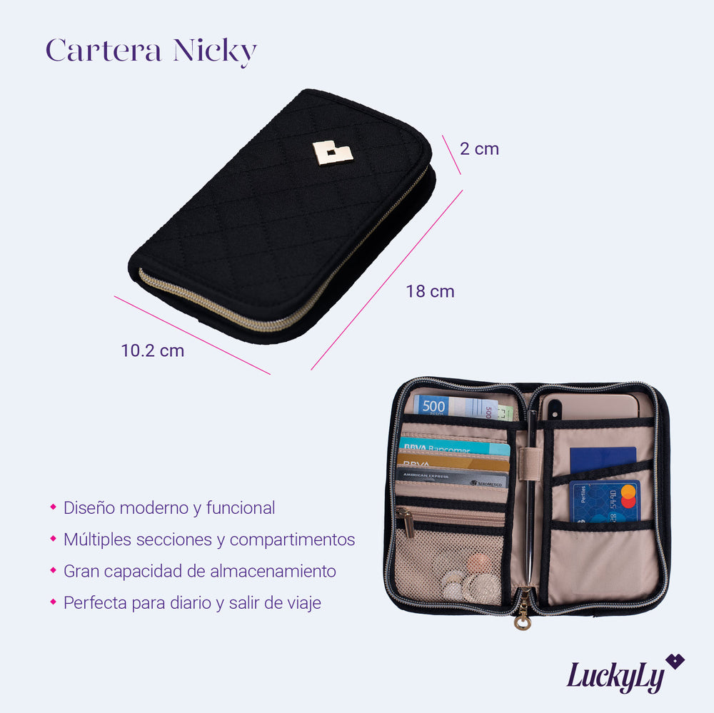 Cartera Nicky - Negro