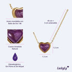 Collar de Corazón Nadia - Amatista