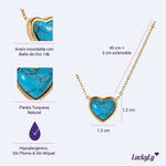 Collar de Corazón Nadia - Turquesa