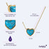 Collar de Corazón Nadia - Turquesa