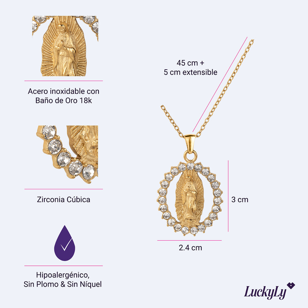 Collar Virgen de Guadalupe Olia