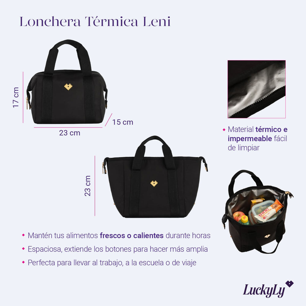 Lonchera Térmica Leni - Negro
