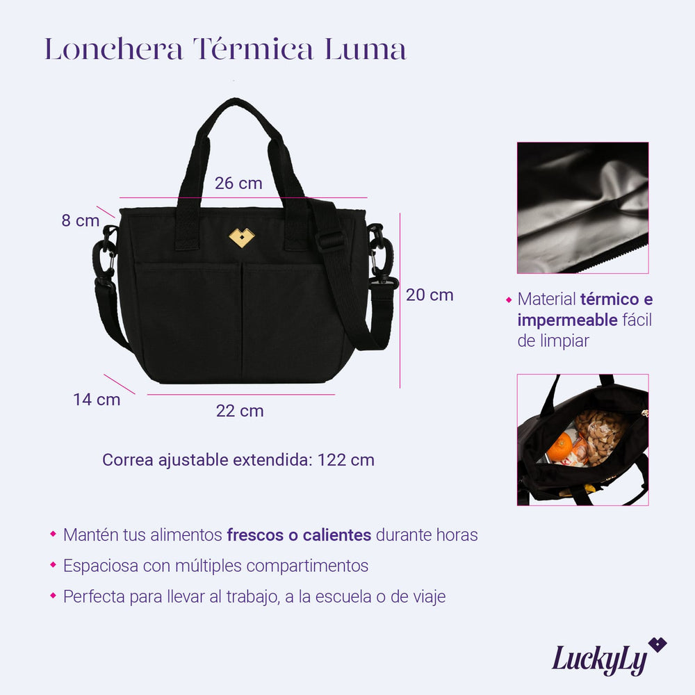 Lonchera Térmica Luma - Negro