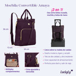 Bolsa Mochila Convertible Amaya - Morada