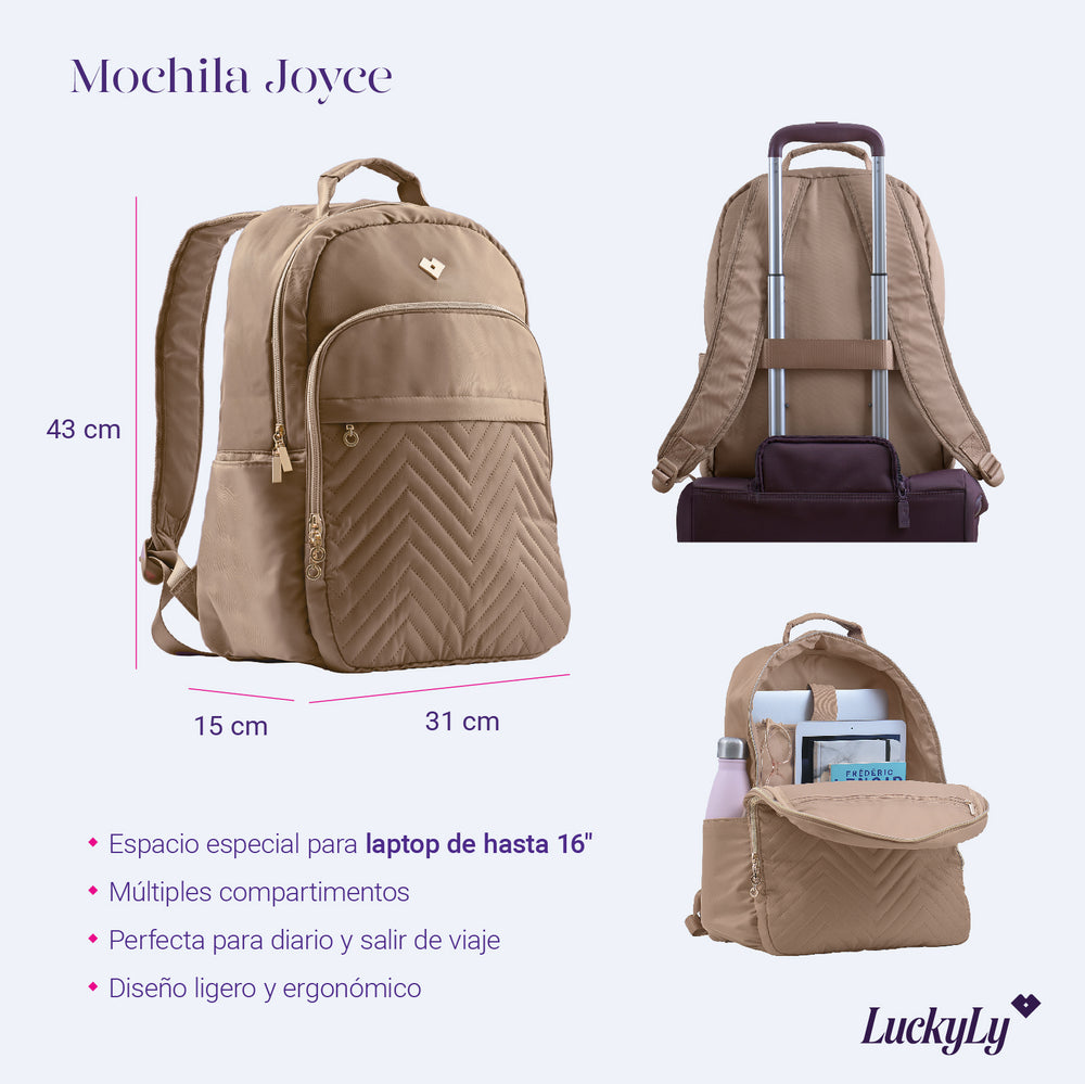 Mochila para Laptop Joyce - Beige