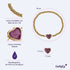 Pulsera de Corazón Nadia - Amatista