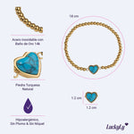 Pulsera de Corazón Nadia - Turquesa