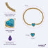 Pulsera de Corazón Nadia - Turquesa