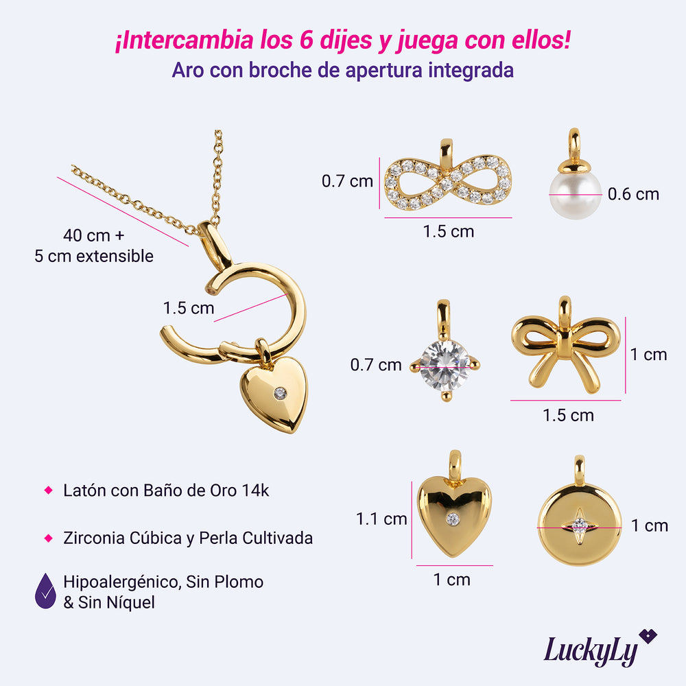 Set de Collar y Dijes Alea - Variado