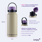 Termo de Acero Inoxidable Liza - Beige