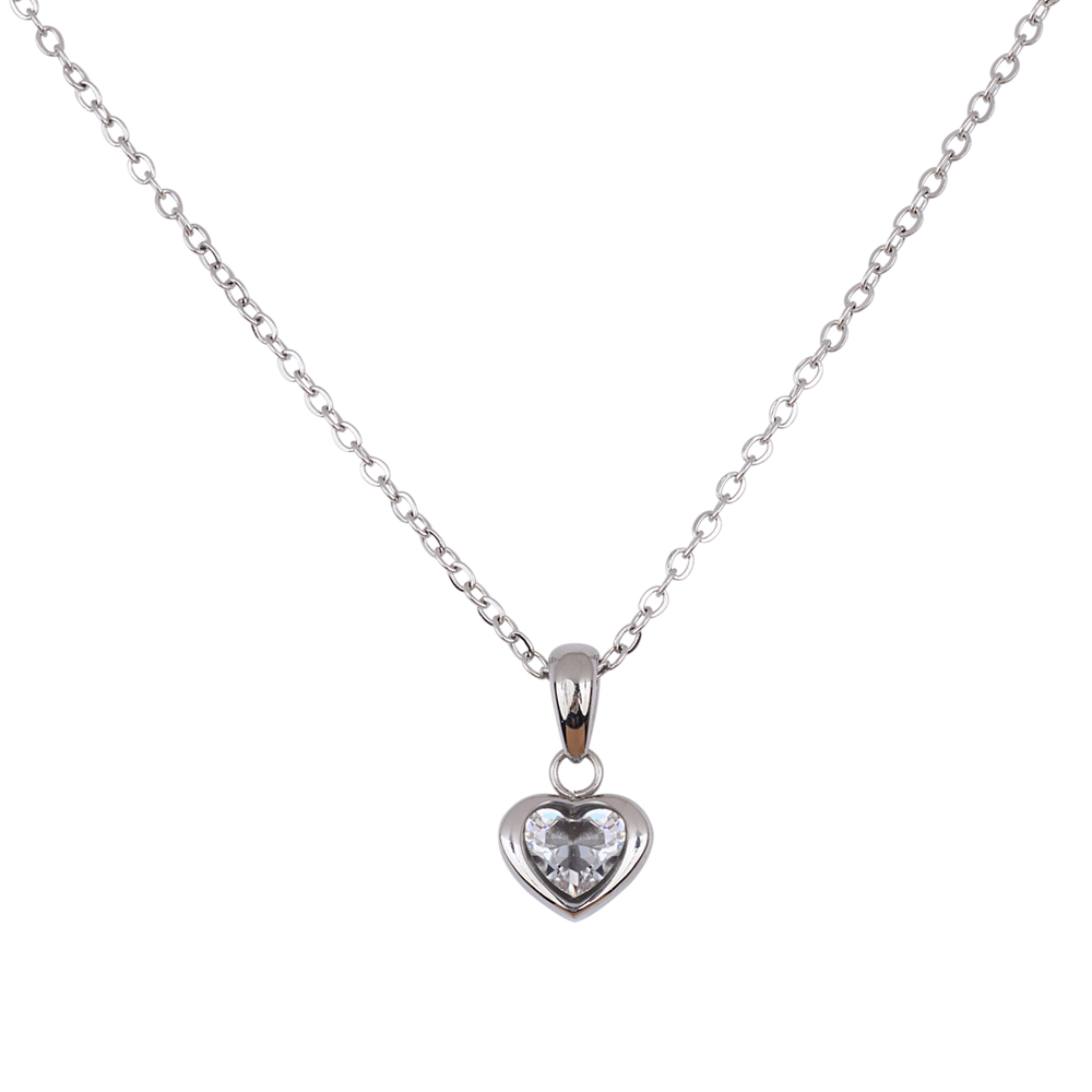 Collar Corazón Dalia - Plata