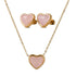 Set de Corazón Nadia - Cuarzo Rosa