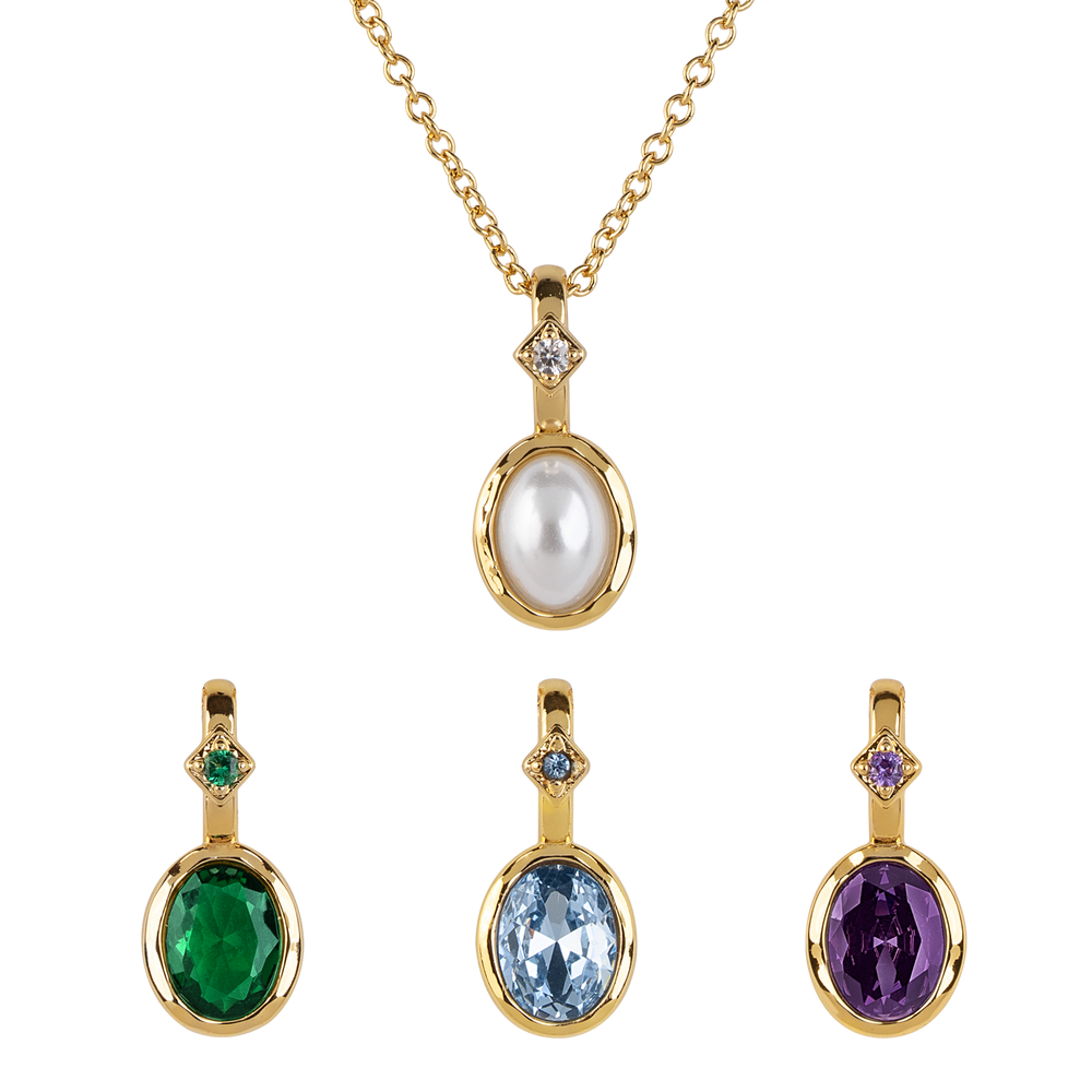 Set de Collar y Dijes Alea - Óvalo