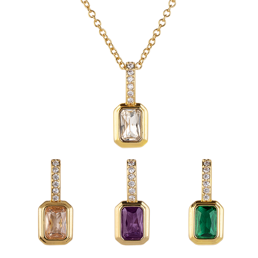 Set de Collar y Dijes Alea - Rectángulos