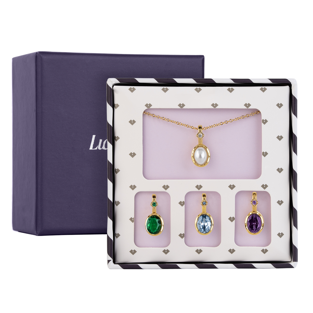 Set de Collar y Dijes Alea - Óvalo