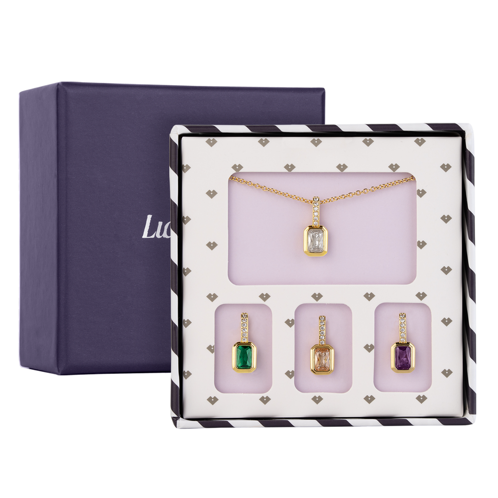 Set de Collar y Dijes Alea - Rectángulos