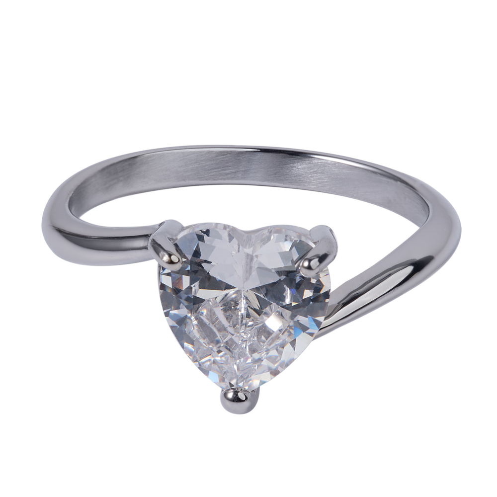 Anillo de Corazón Aida - Plata 9