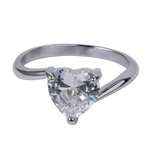 Anillo de Corazón Aida - Plata 9