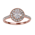 Anillo de Compromiso Nima Oro Rosa - 9