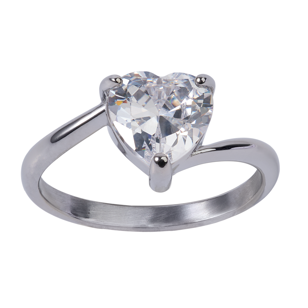 Anillo de Corazón Aida - Plata 9