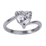 Anillo de Corazón Aida - Plata 8