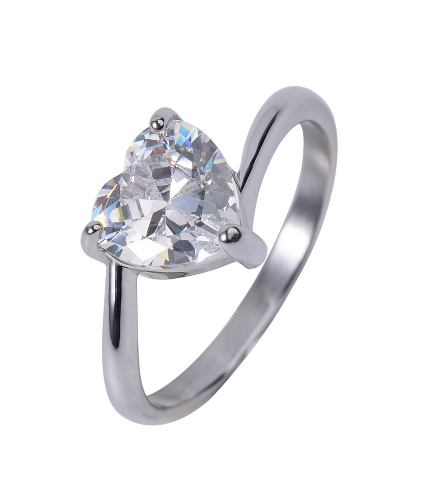 Anillo de Corazón Aida - Plata 9