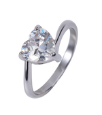 Anillo de Corazón Aida - Plata 9
