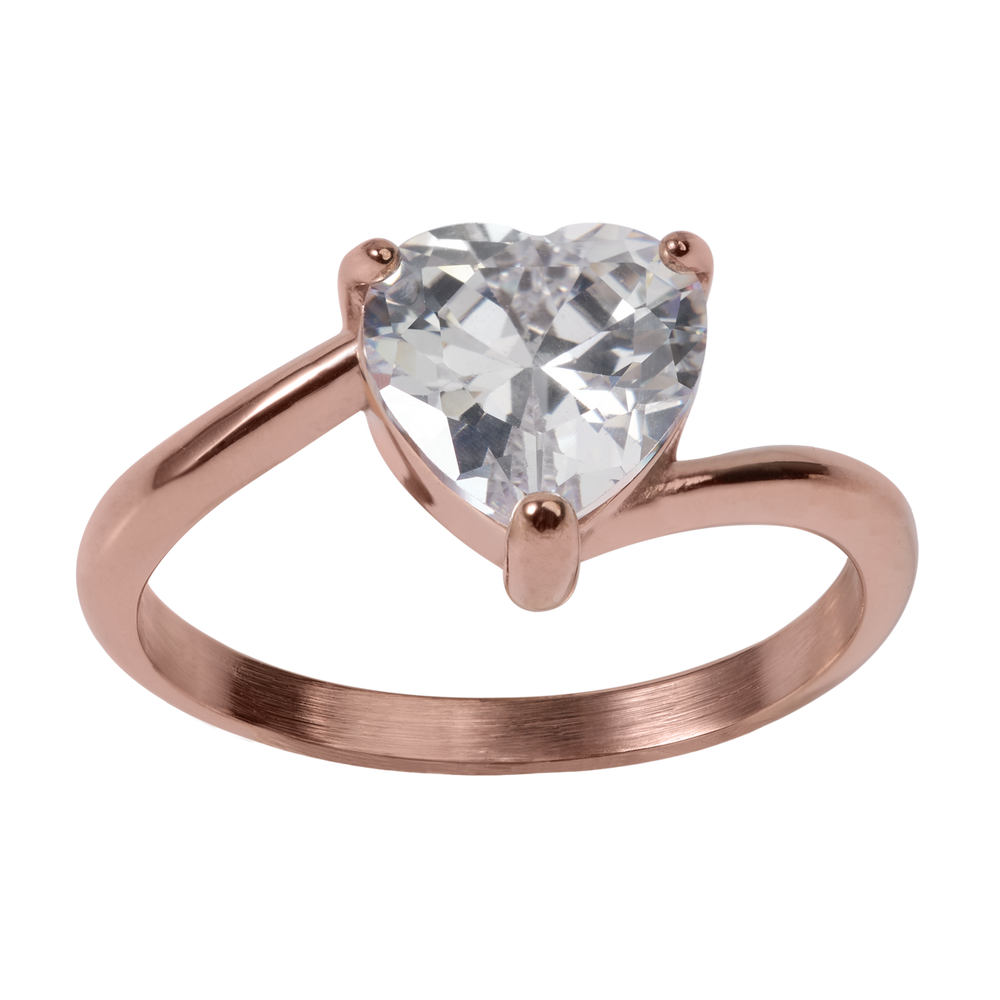 Anillo de Corazón Aida - Oro Rosa 7
