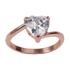 Anillo de Corazón Aida - Oro Rosa 7