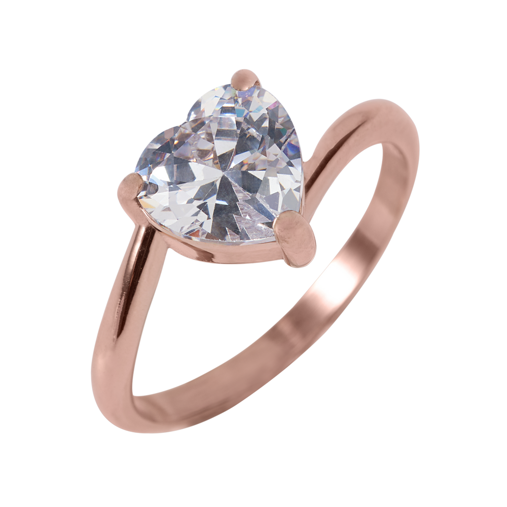 Anillo de Corazón Aida - Oro Rosa 7
