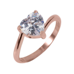 Anillo de Corazón Aida - Oro Rosa 7