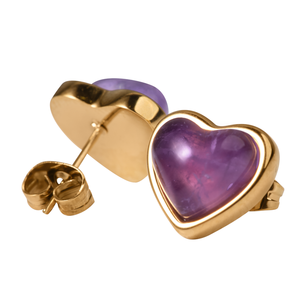 Aretes de Corazón Nadia - Amatista