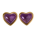 Aretes de Corazón Nadia - Amatista