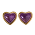 Aretes de Corazón Nadia - Amatista