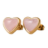 Aretes de Corazón Nadia - Cuarzo Rosa